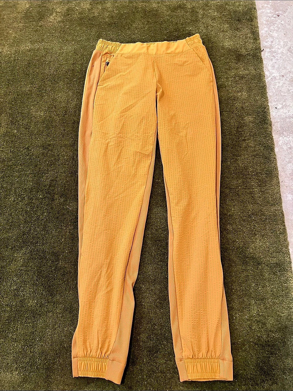 Athleta Textured Brooklyn Jogger Pants Orange Small